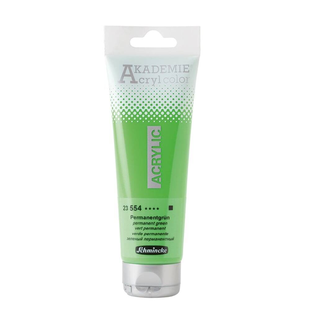 Schmincke Akademie Acrylic Paint 120 ml 554 Permanent Green