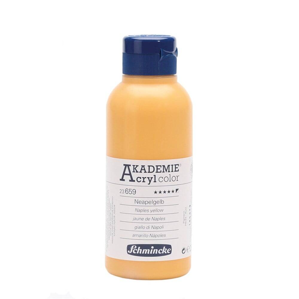 Schmincke Akademie Acrylic Paint 250 ml 659 Naples Yellow