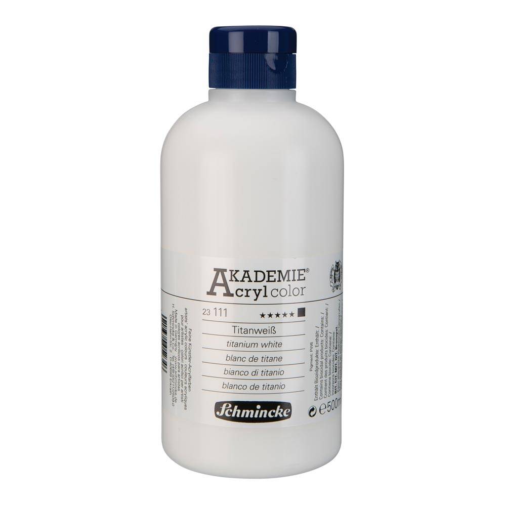 Schmincke Akademie Acrylic Paint 500 ml 111 Titanium White