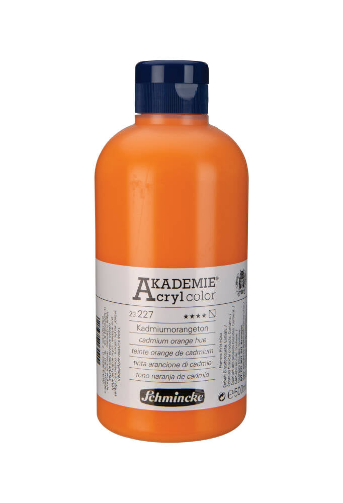 Schmincke Akademie Acrylic Paint 500 ml 227 Cadmium Orange Hue