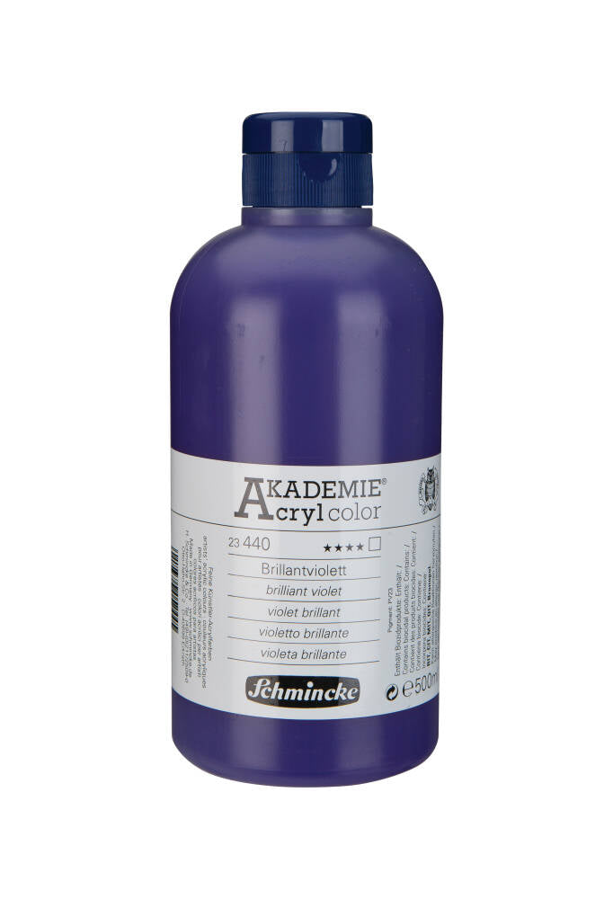Schmincke Akademie Acrylic Paint 500 ml 440 Brilliant Violet