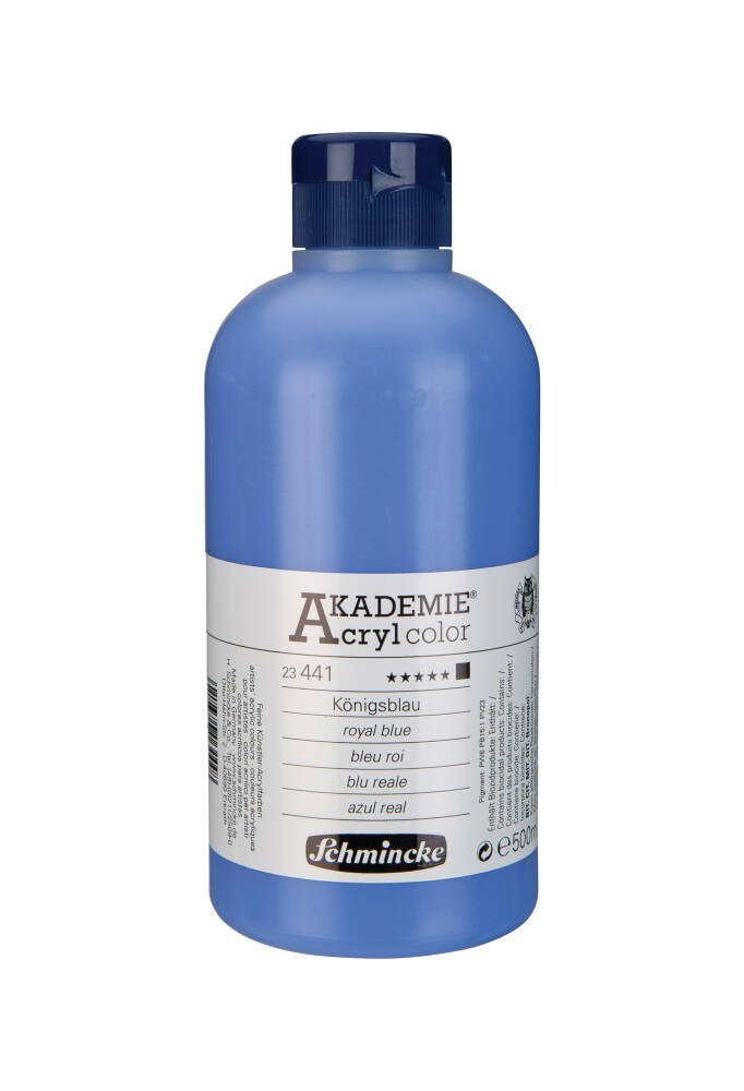 Schmincke Akademie Acrylic Paint 500 ml 441 Royal Blue