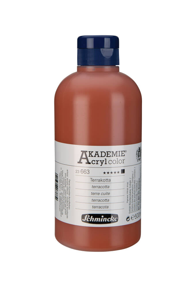 Schmincke Akademie Acrylic Paint 500 ml 663 Terracotta