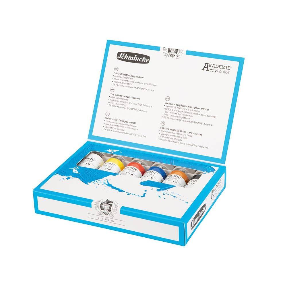 Schmincke Akademie Acrylic Paint Set 6 x 60 ml