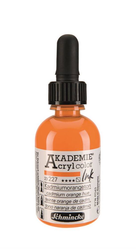 Schmincke Akademie Akrilik Mürekkep 50 ml 227 Cadmium Orange Hue
