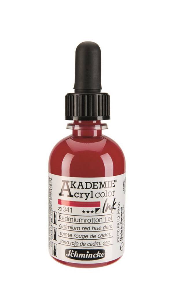 Schmincke Akademie Akrilik Mürekkep 50 ml 341 Cadmium Red Hue Dark