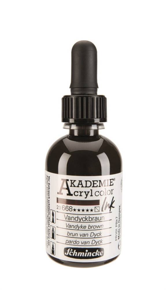 Schmincke Akademie Akrilik Mürekkep 50 ml 668 Vandyke Brown