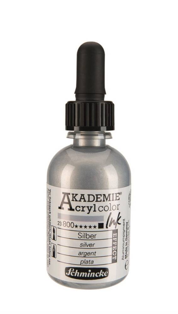 Schmincke Akademie Acrylic Ink 50 ml 800 Silver
