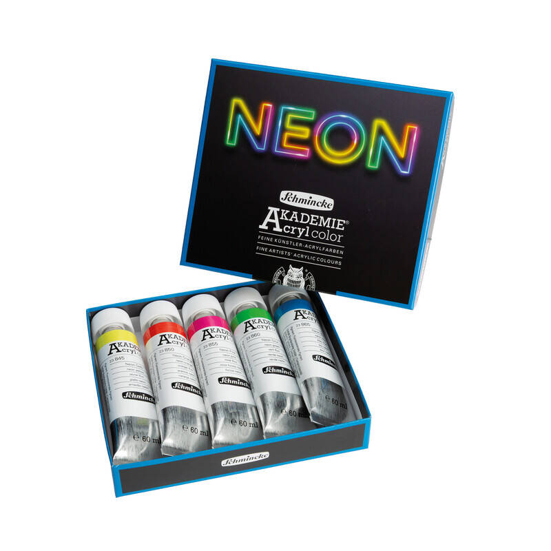 Schmincke Akademie Akrilik Set Neon Renkler 5x60 ml