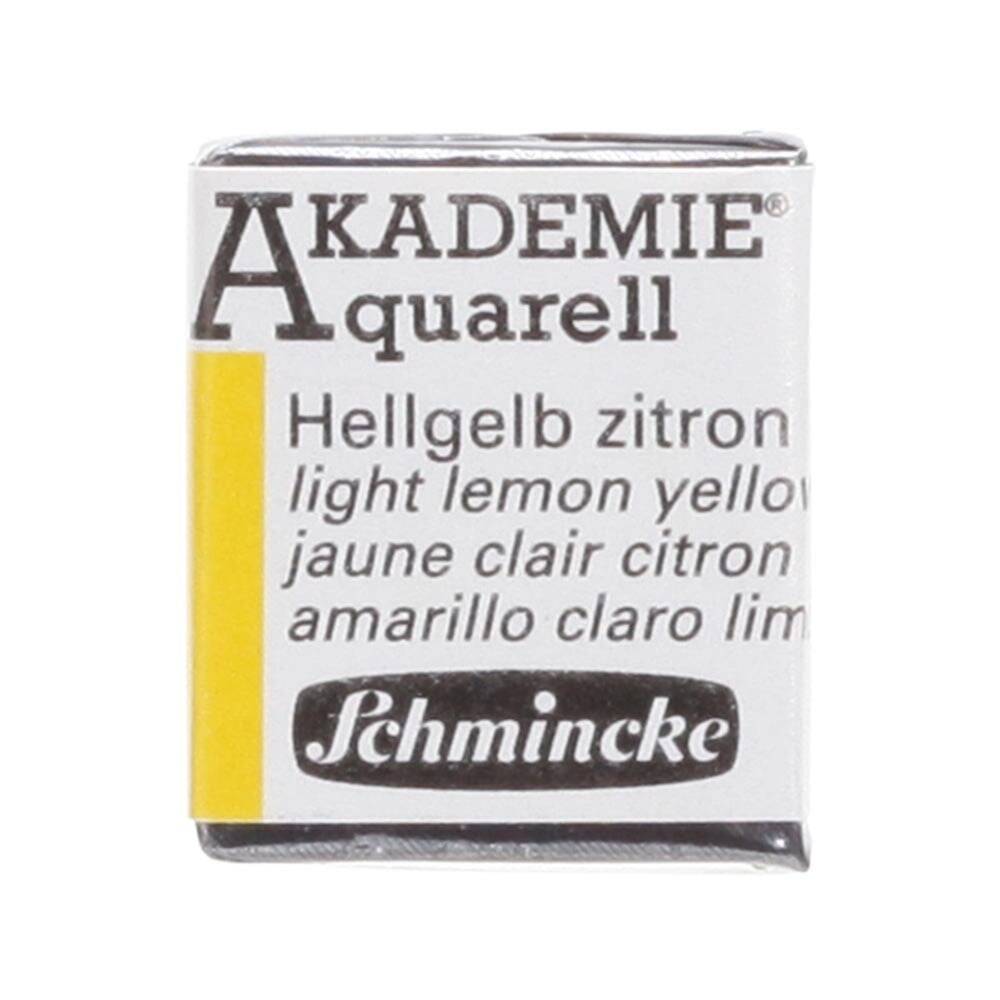 Schmincke Akademie Aquarell Half Pan Watercolor 222 Light Lemon Yellow