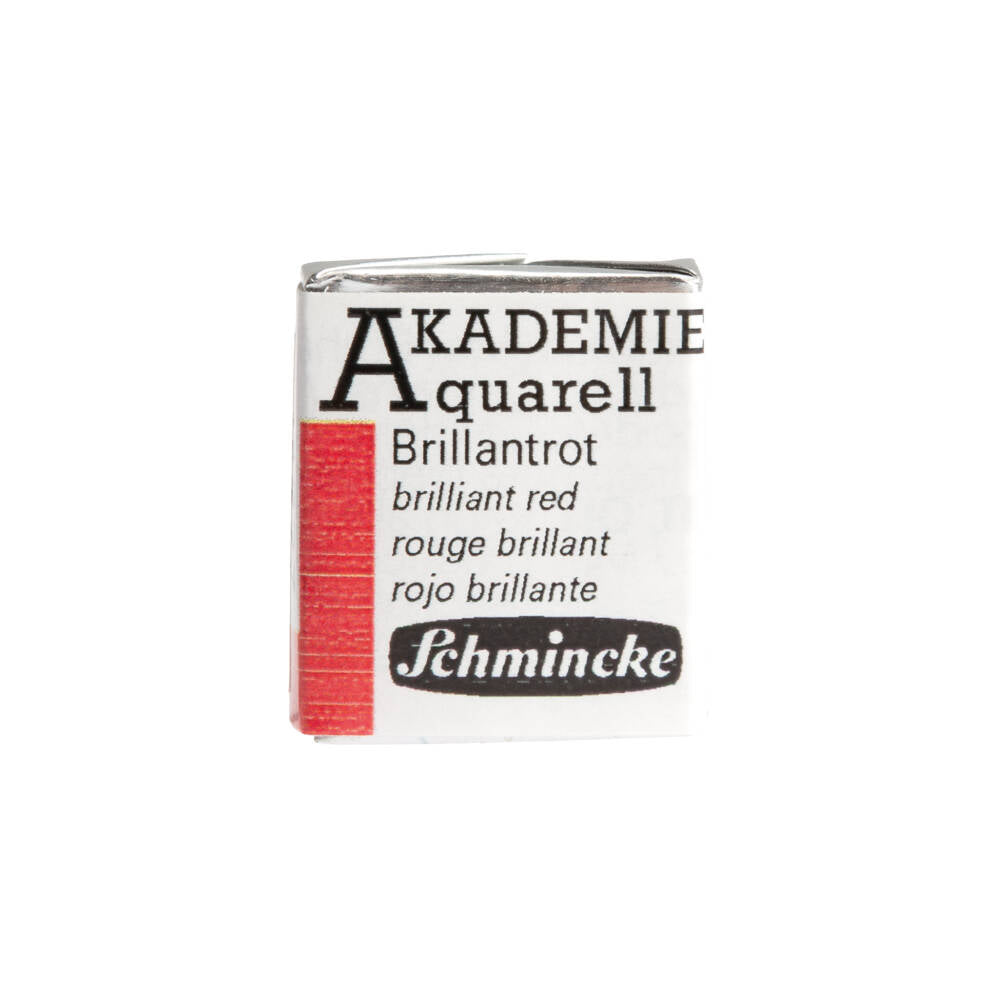 Schmincke Akademie Aquarell Yarım Tablet Sulu Boya 337 Brillant Red