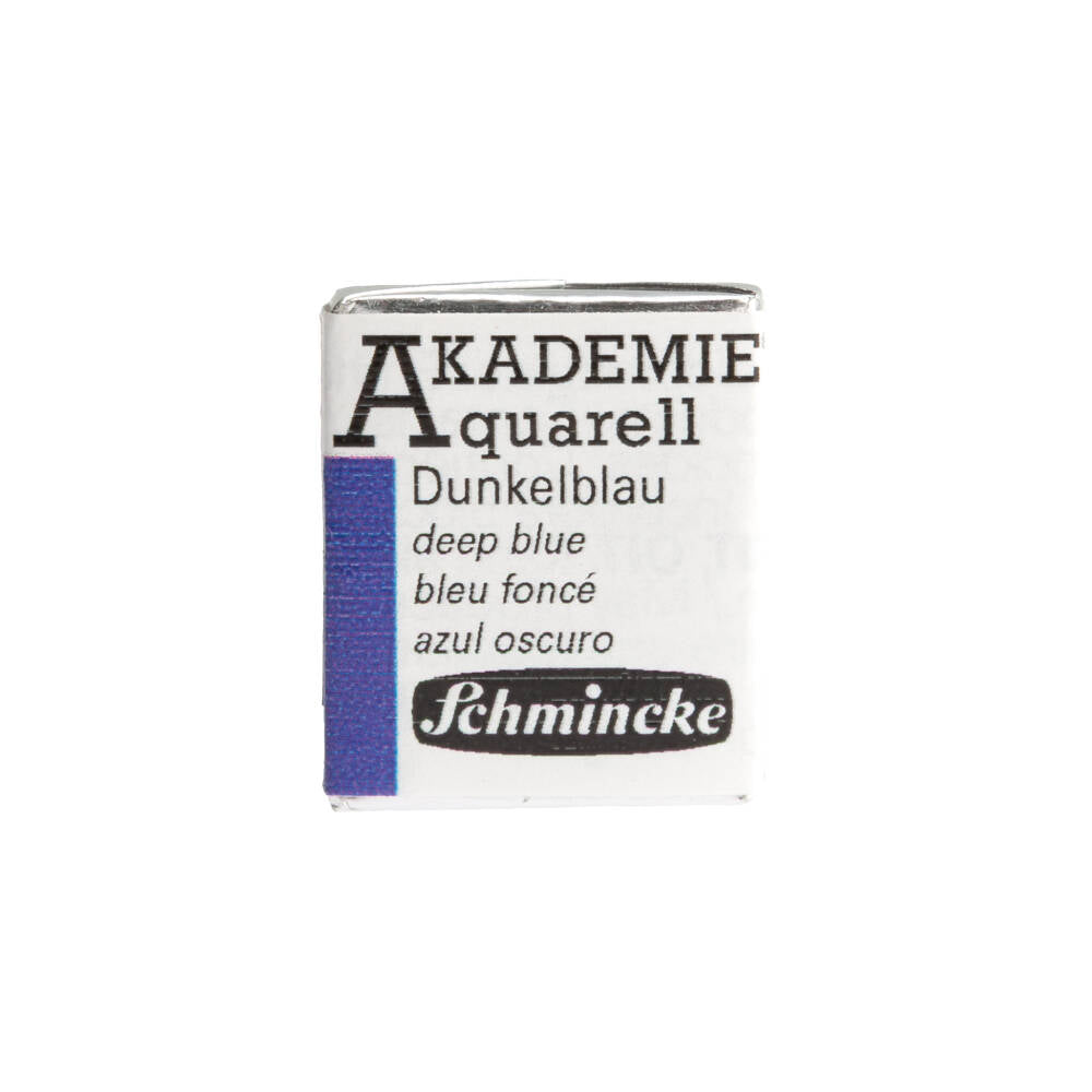 Schmincke Akademie Aquarell Yarım Tablet Sulu Boya 444 Deep Blue