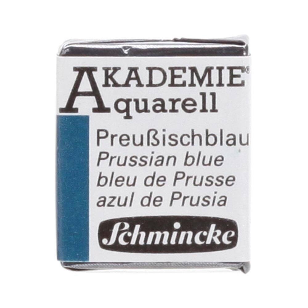 Schmincke Akademie Aquarell Half Pan Watercolor 445 Prussian Blue