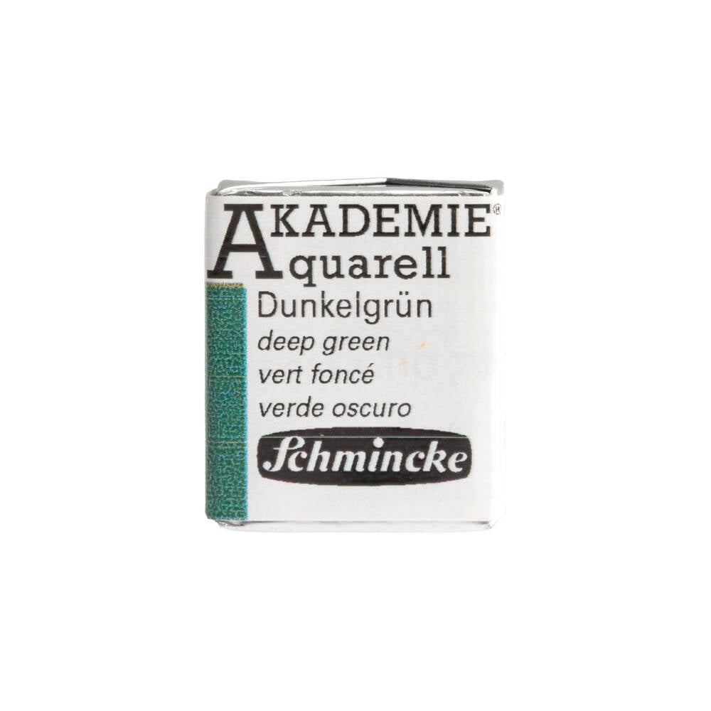 Schmincke Akademie Aquarell Yarım Tablet Sulu Boya 556 Deep Green