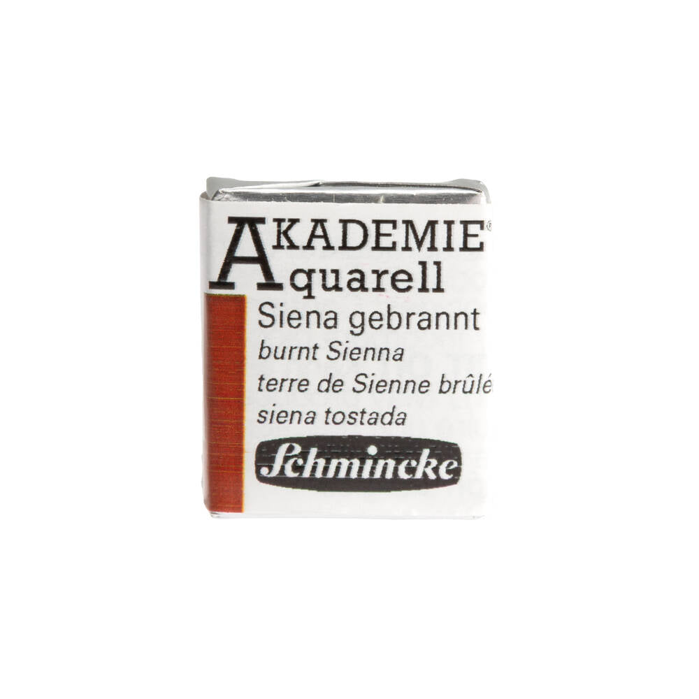 Schmincke Akademie Aquarell Yarım Tablet Sulu Boya 662 Burnt Sienna