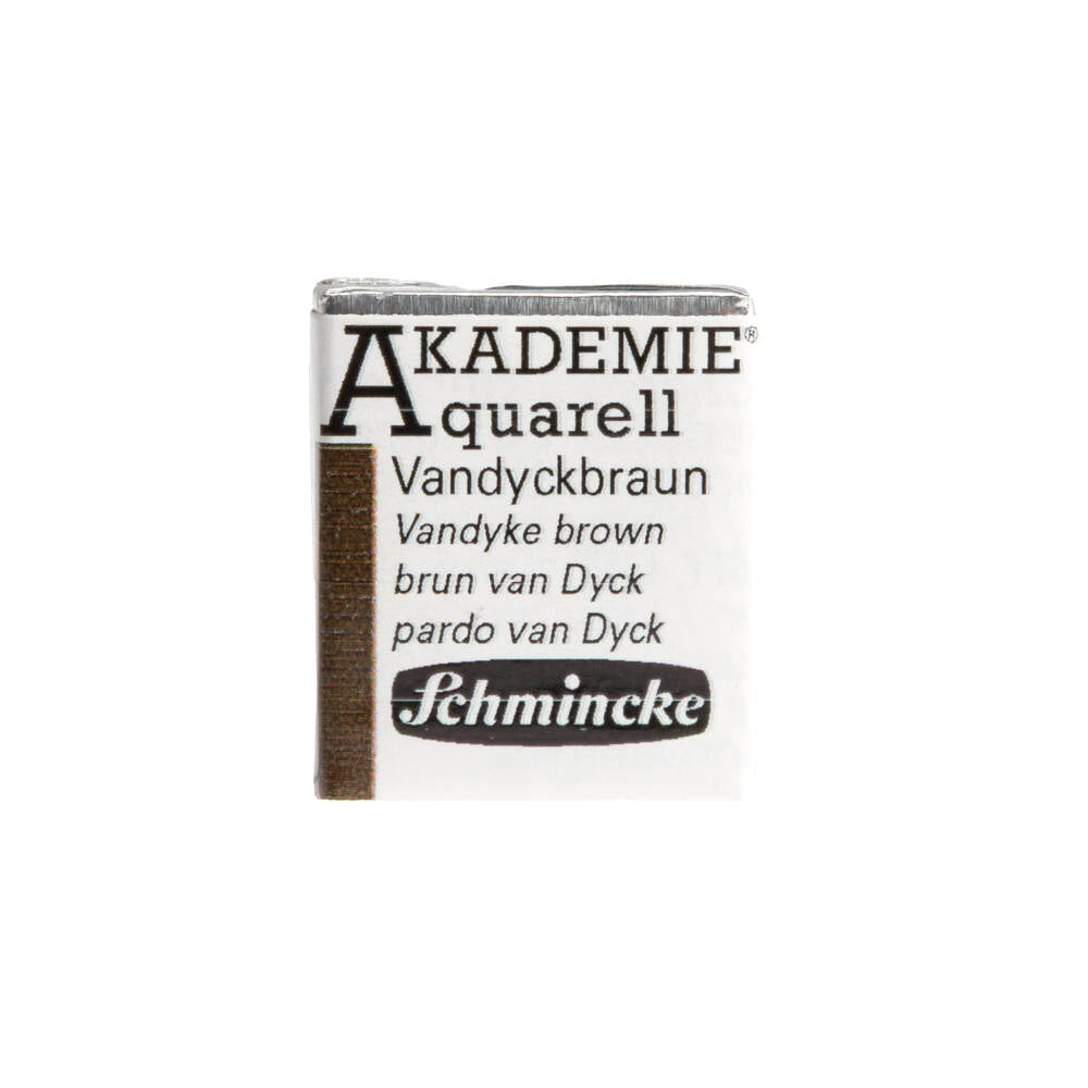Schmincke Akademie Aquarell Yarım Tablet Sulu Boya 667 Vandyke Brown