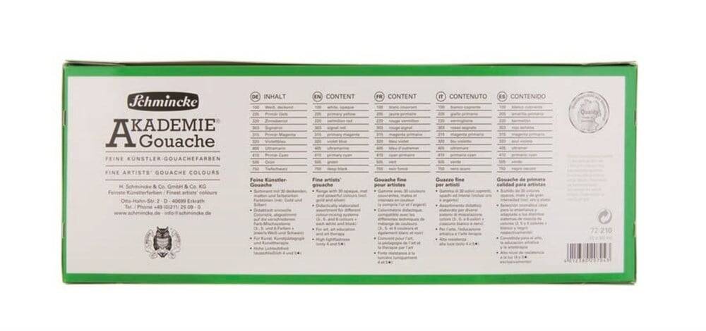 Schmincke Akademie Gouache Paint Set 10x60ml