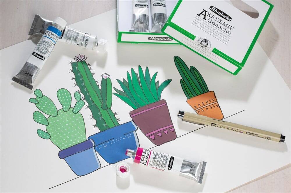 Schmincke Akademie Gouache Paint Set 5x20ml