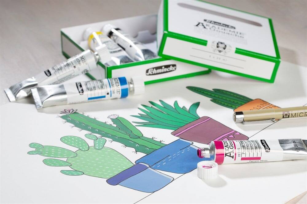 Schmincke Akademie Gouache Paint Set 5x20ml