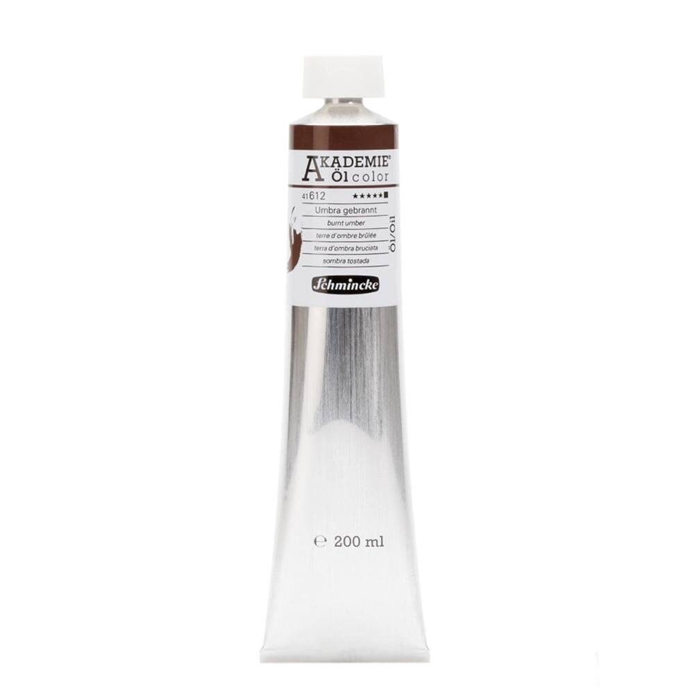 Schmincke Akademie Öl Color Yağlı Boya 200 ml 612 Burnt Umber Seri 1