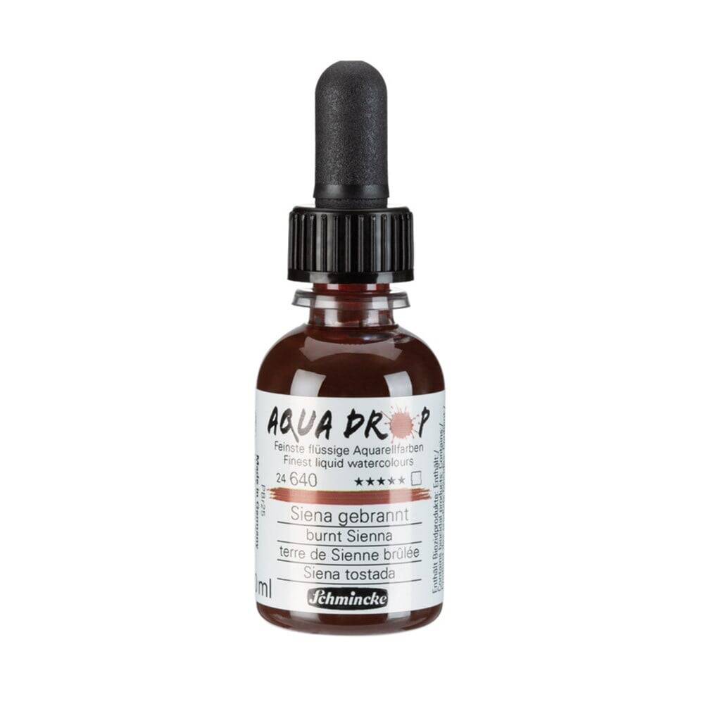 Schmincke Aqua Drop Liquid Watercolour Burnt Sienna 30 ml