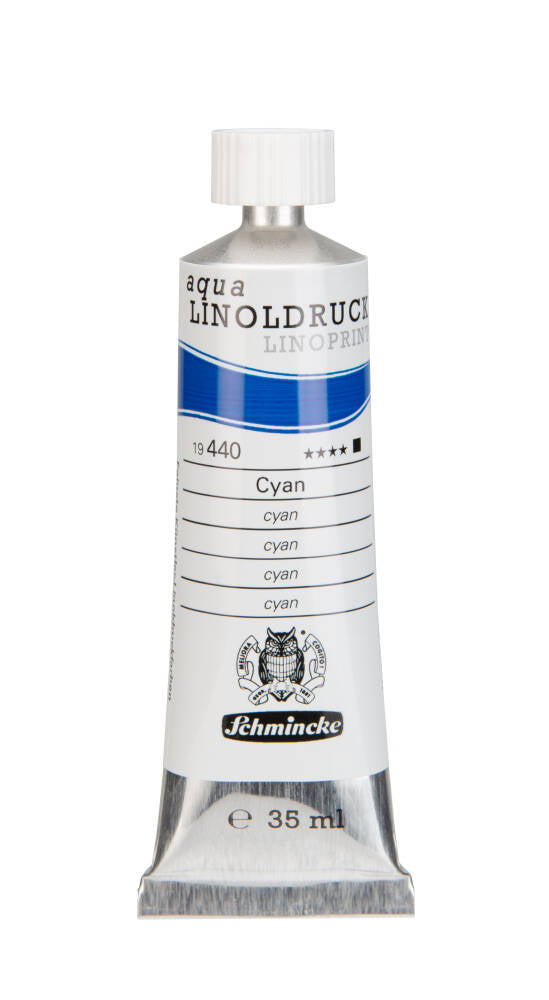 Schmincke Artist Aqua Linol Paint Cyan 35 ml