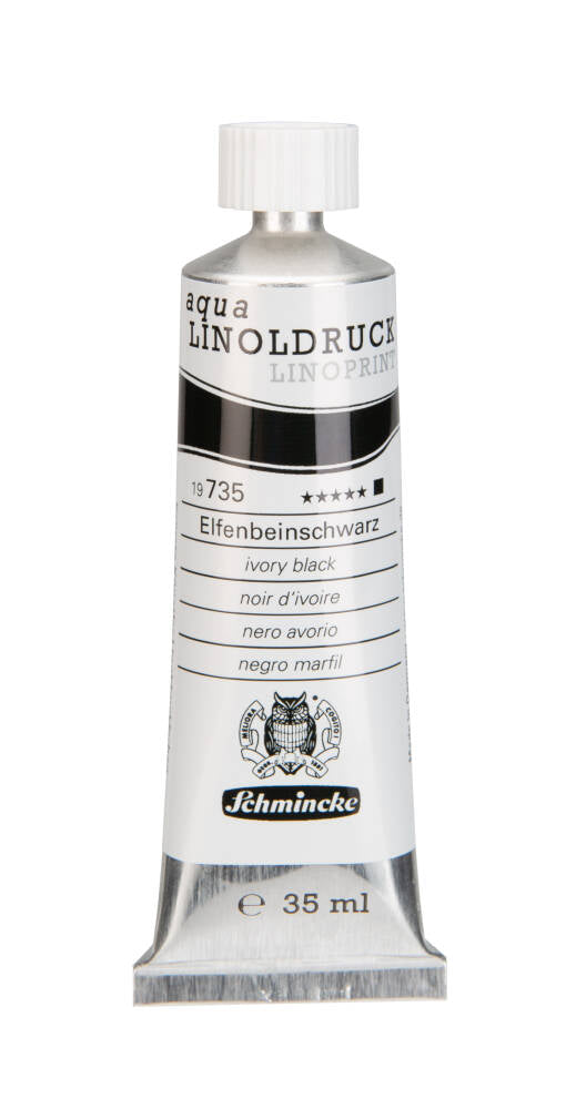 Schmincke Artist Aqua Linol Paint Ivory Black 35 ml
