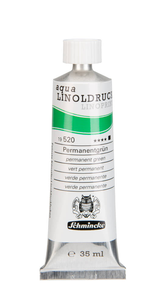 Schmincke Artist Aqua Linol Paint Permanent Green 35 ml