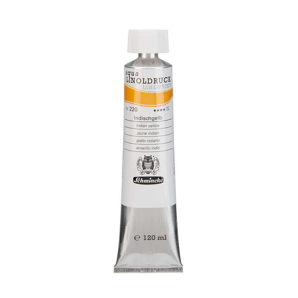 Schmincke Artist Aqua Linol Paint Indian Yellow 120 ml