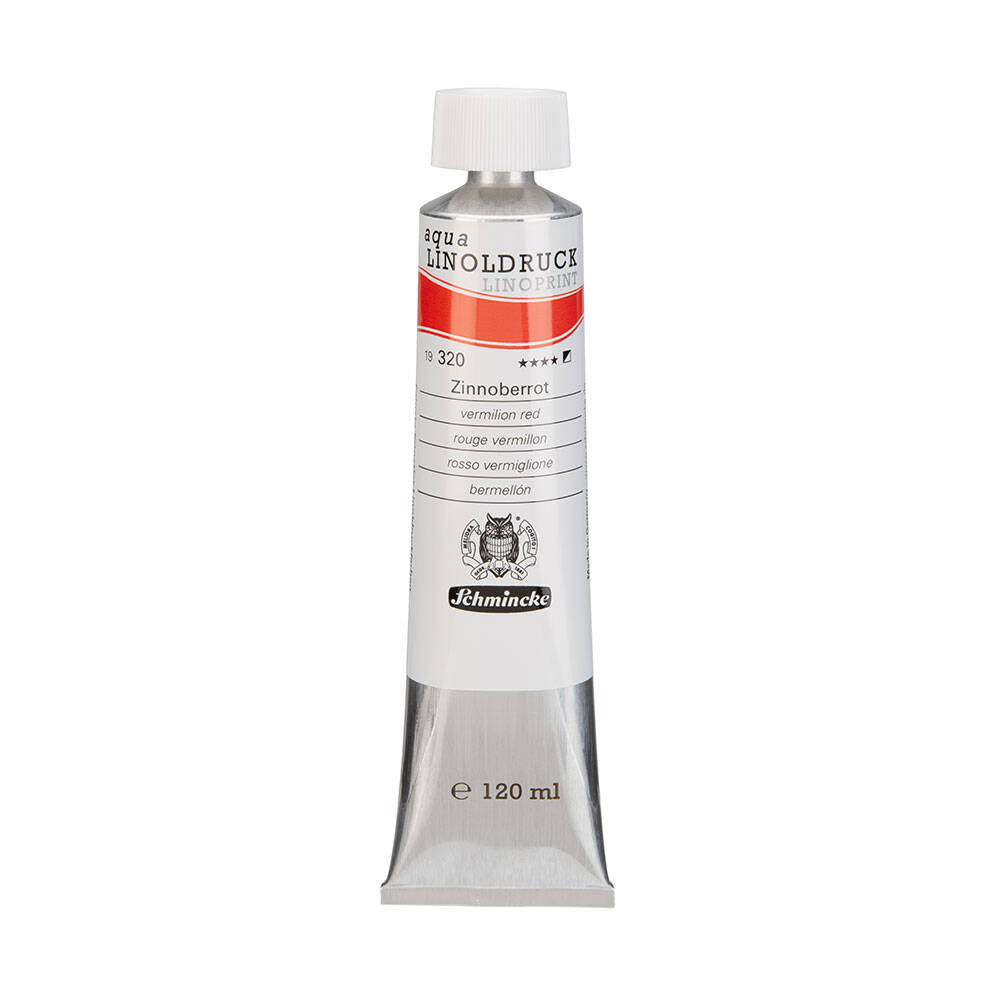 Schmincke Artist Aqua Linol Paint Vermilion Red 120 ml
