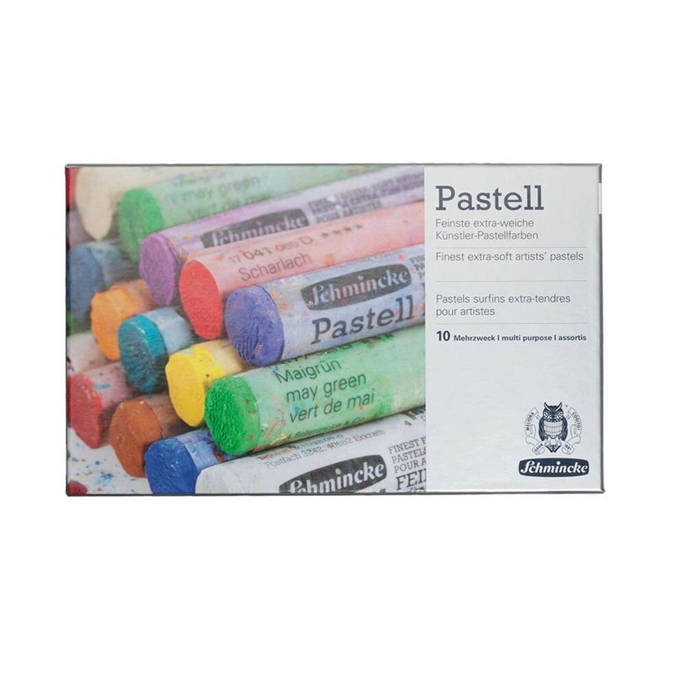 Schmincke Artist Soft Pastel Cardboard Box Pastel Set, 10 General Purpose Colors 77210