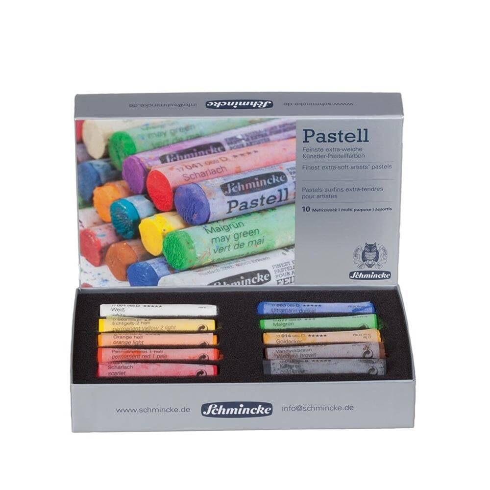 Schmincke Artist Soft Pastel Karton Kutulu Pastel Boya Seti Genel Amaçlı 10 Renk 77210