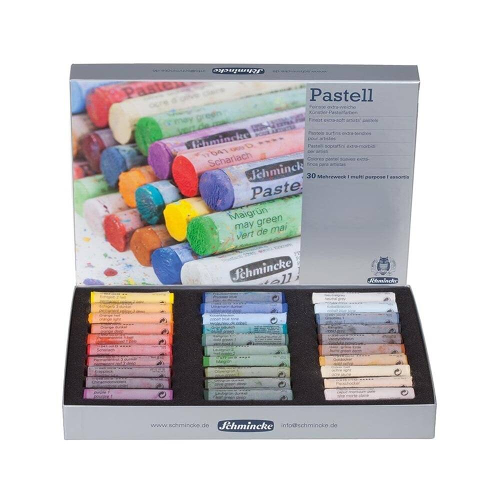 Schmincke Artist Soft Pastel Cardboard Box Pastel Set 30 General Purpose Colors 77230