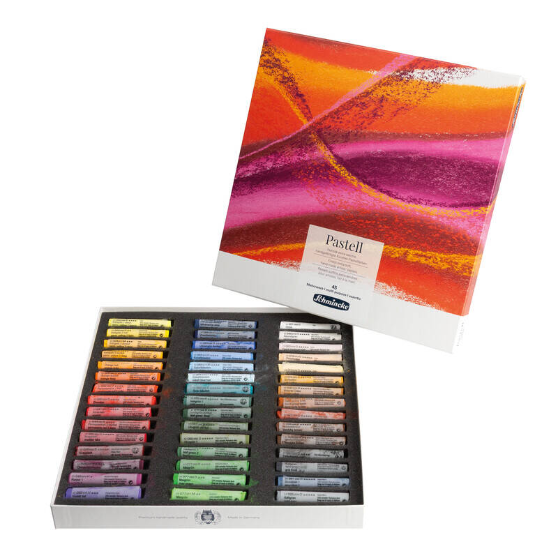 Schmincke Artist Soft Pastel Cardboard Box Set General Purpose 45 Colors 77145