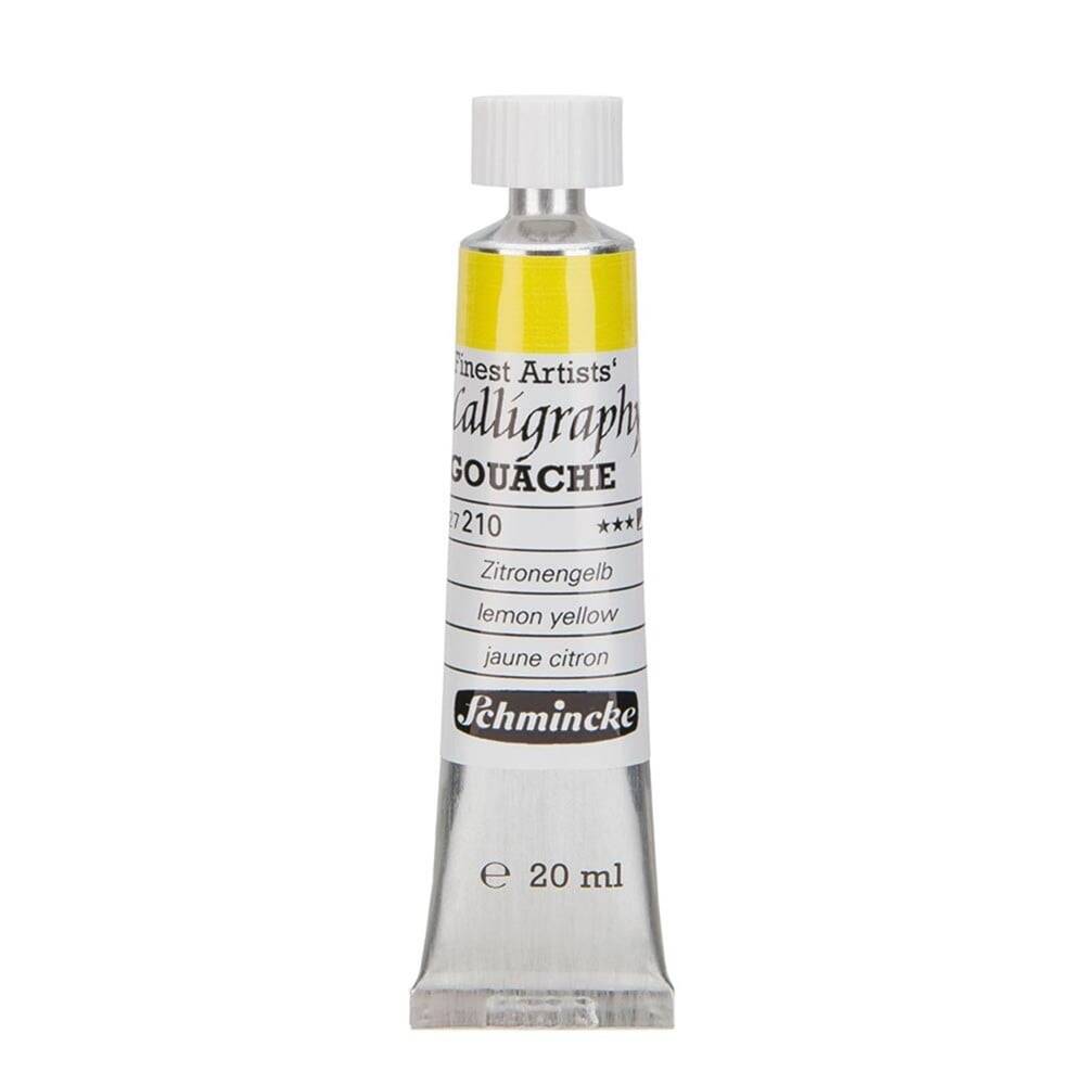 Schmincke Calligraphy Artist Gouache 20 ml Tube 210 Lemon Yellow