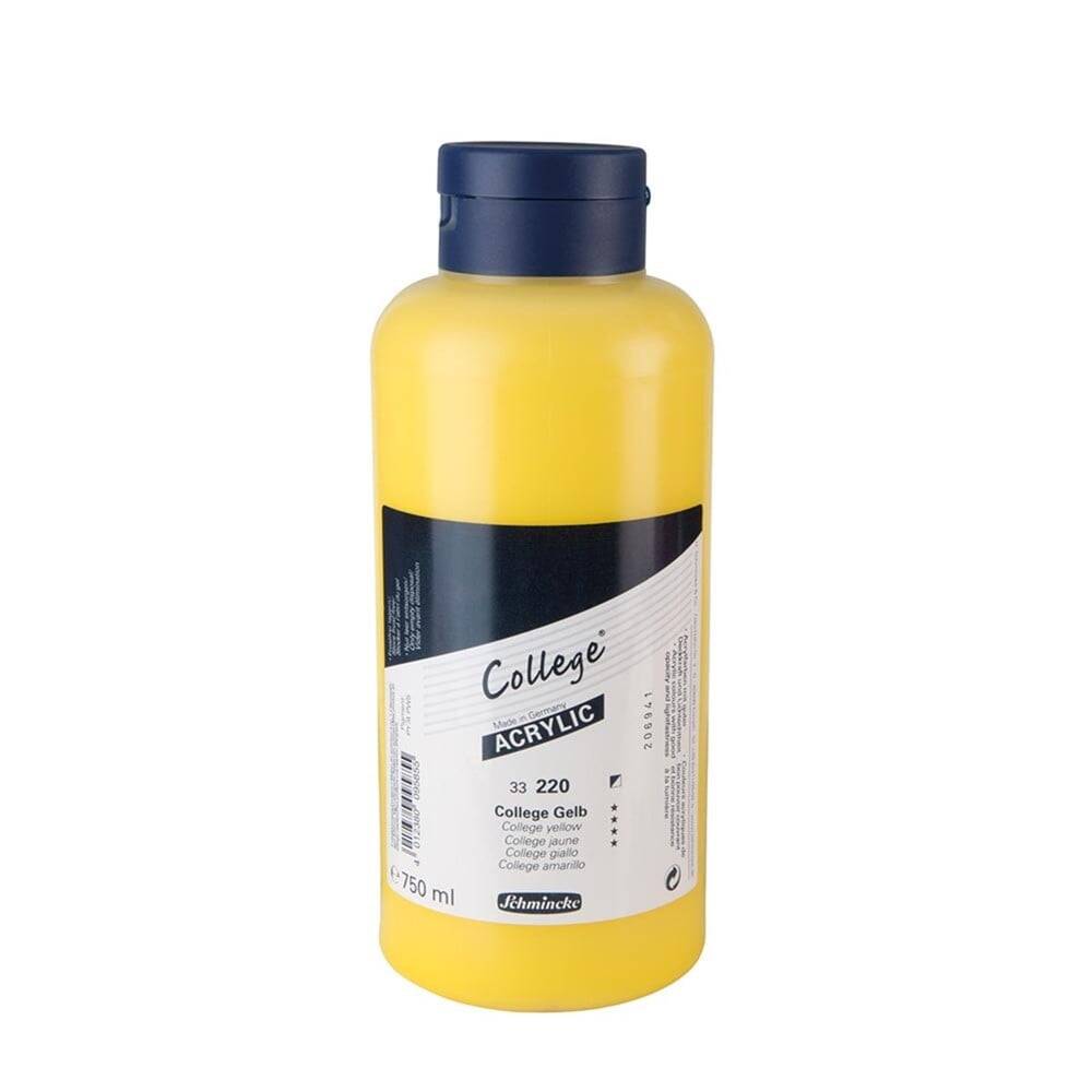 Schmincke College Acrylic Paint 750 ml 220 College Yellow