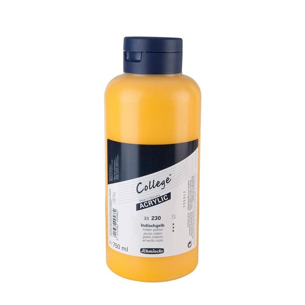 Schmincke College Acrylic Paint 750 ml 230 Indian Yellow