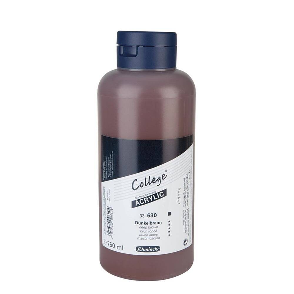 Schmincke College Acrylic Paint 750 ml 630 Deep Brown