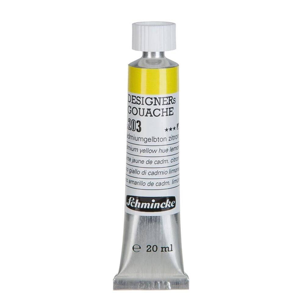 Schmincke Hks Designers' Gouache 20 ml Tube 203 Cadmium Yellow Lemon