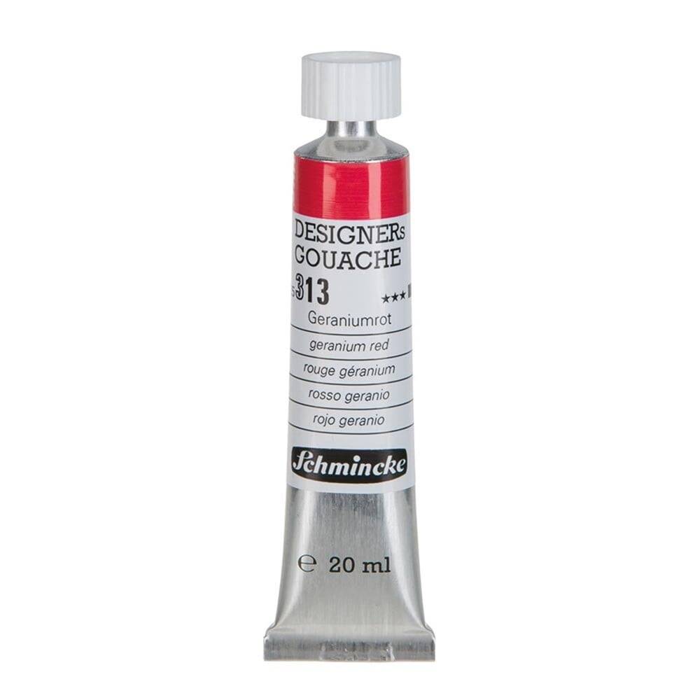 Schmincke Hks Designers' Guaj Boya 20 ml 313 Geranium Red