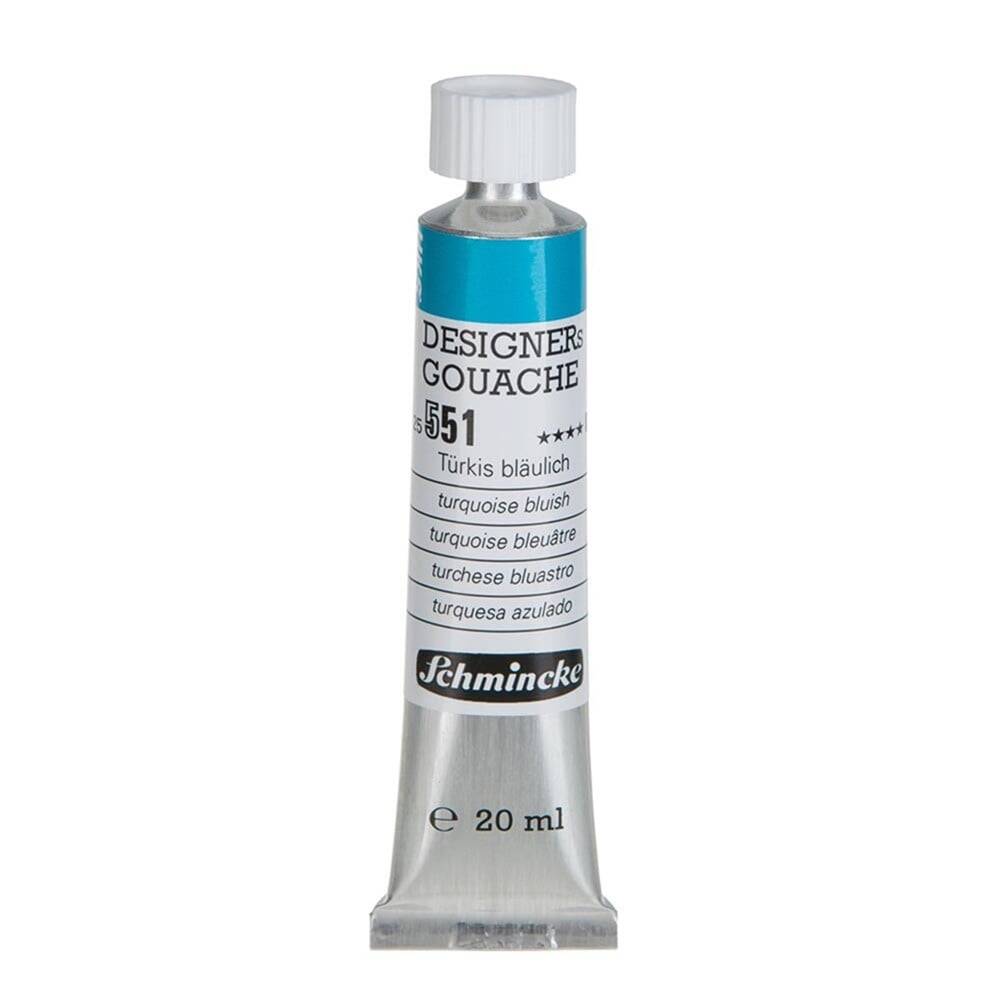 Schmincke Hks Designers' Guaj Boya 20 ml 551 Turquoise Bluish