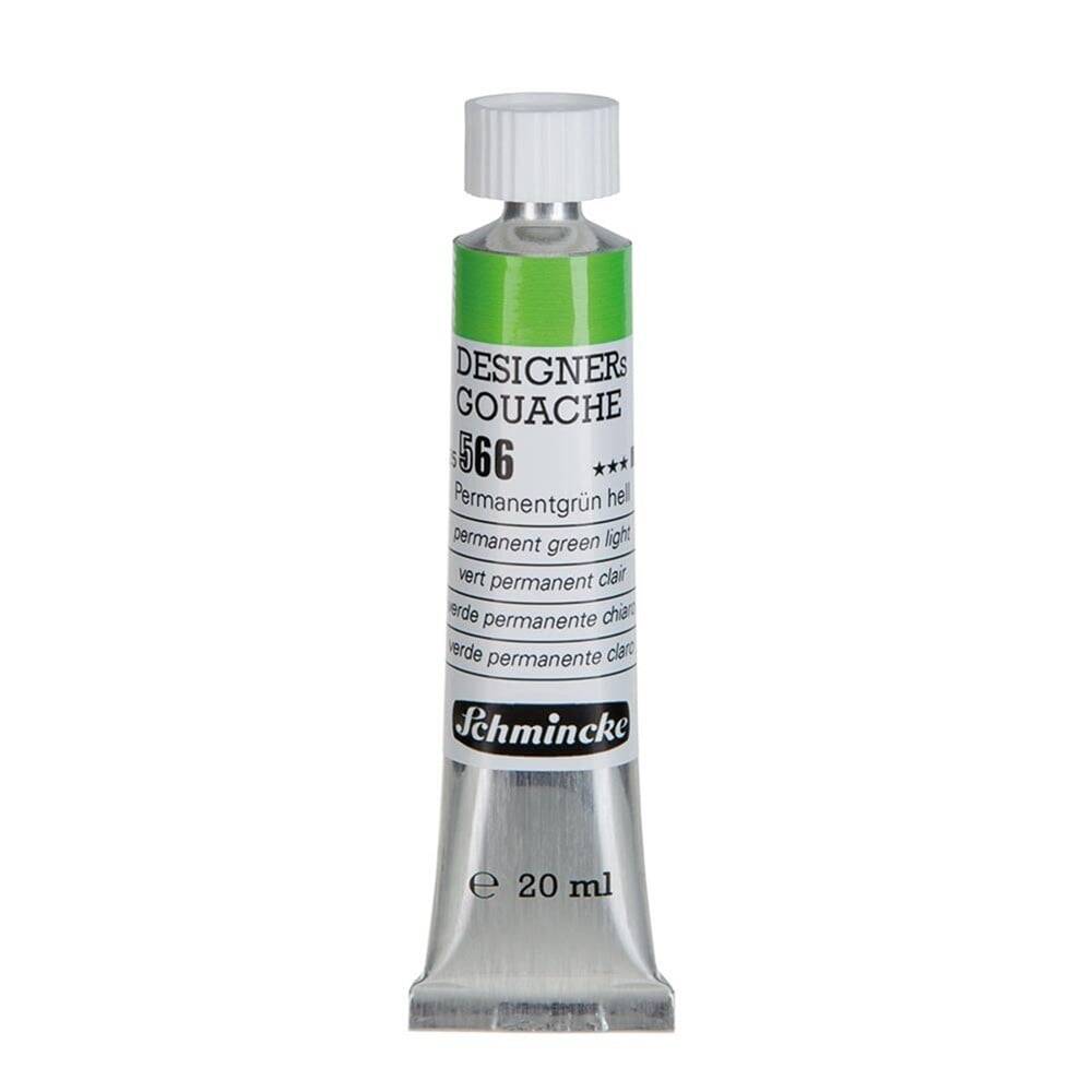 Schmincke Hks Designers' Guaj Boya 20 ml 566 Permanent Green Light