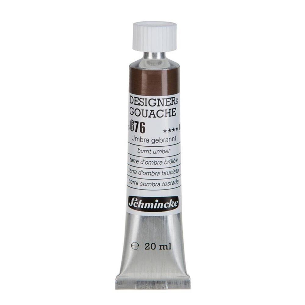 Schmincke Hks Designers' Gouache 20 ml Tube 676 Burnt Umber