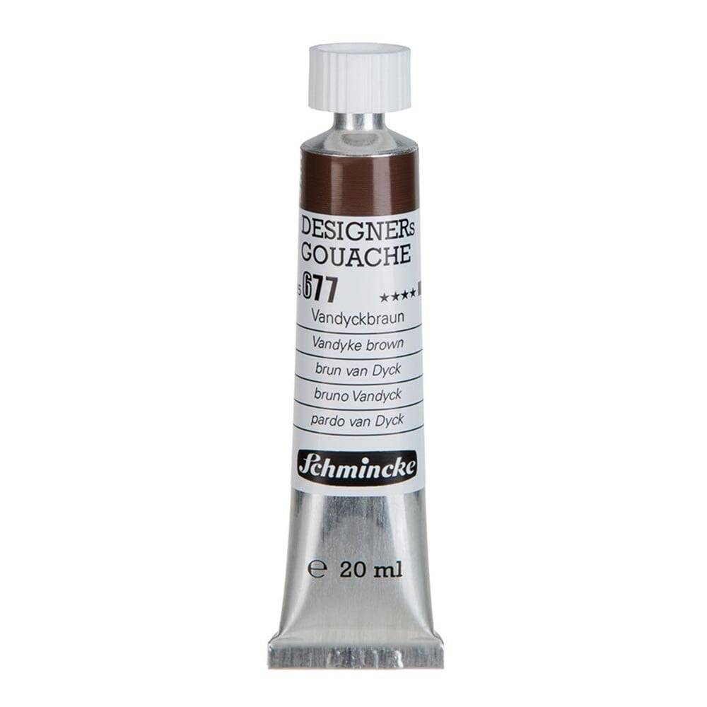 Schmincke Hks Designers' Guaj Boya 20 ml 677 Vandyke Brown