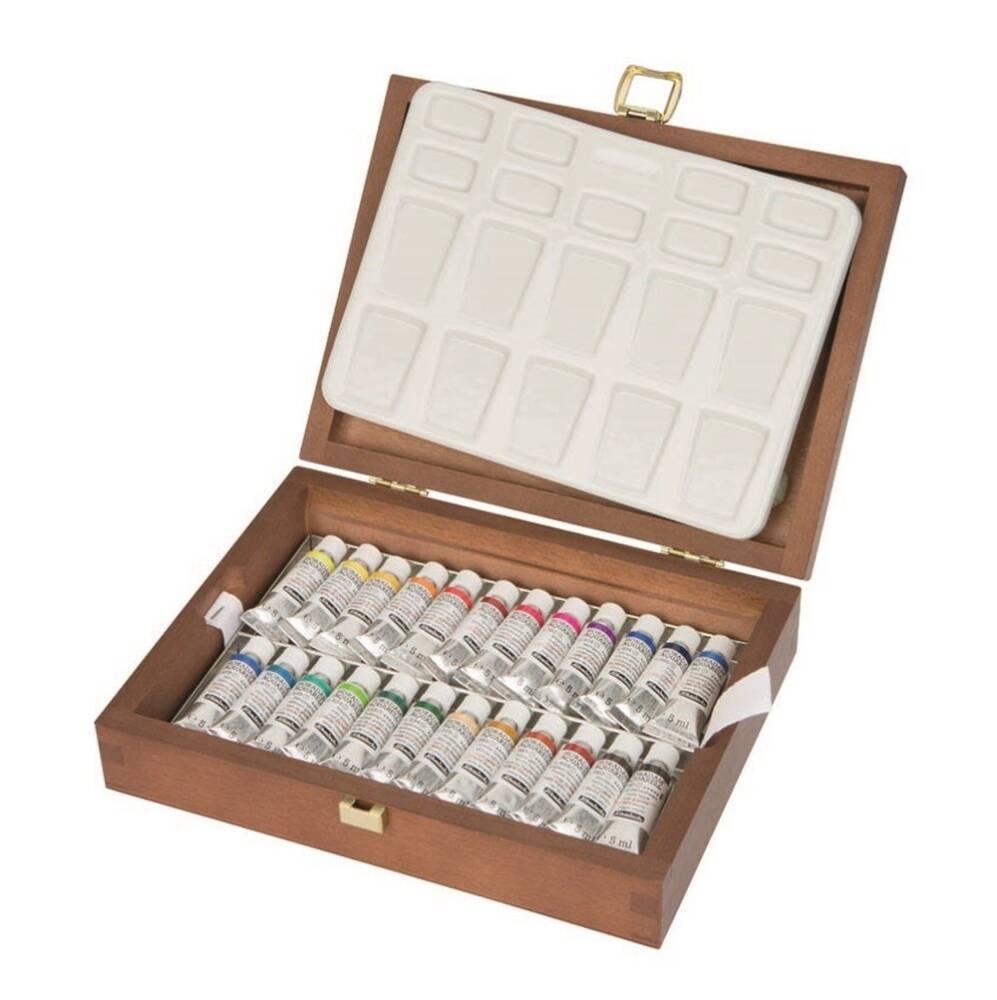 Schmincke Horadam Ahşap Kutu Artist Sulu Boya Seti 24 x 5 ml