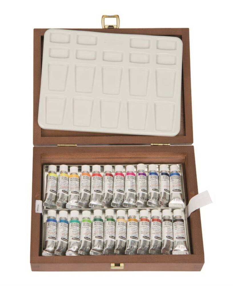 Schmincke Horadam Ahşap Kutu Artist Sulu Boya Seti 24 x 5 ml