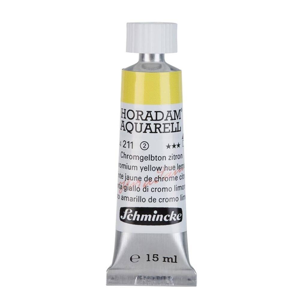 Schmincke Horadam Aquarell Artist Watercolor 15 ml Tube Series 2 211 Chrome Yellow Lemon No Lead