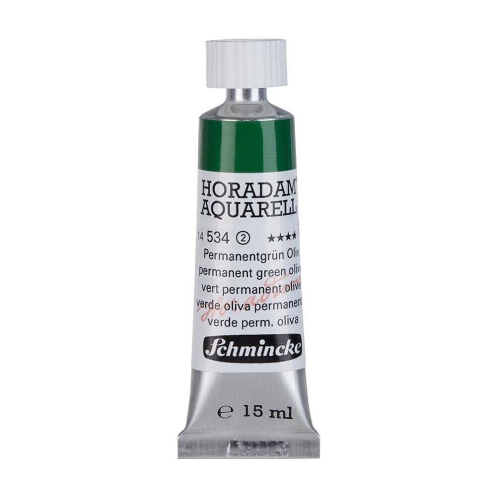 Schmincke Horadam Aquarell Artist Sulu Boya 15 ml 534 Permanent Green Olive Seri 2
