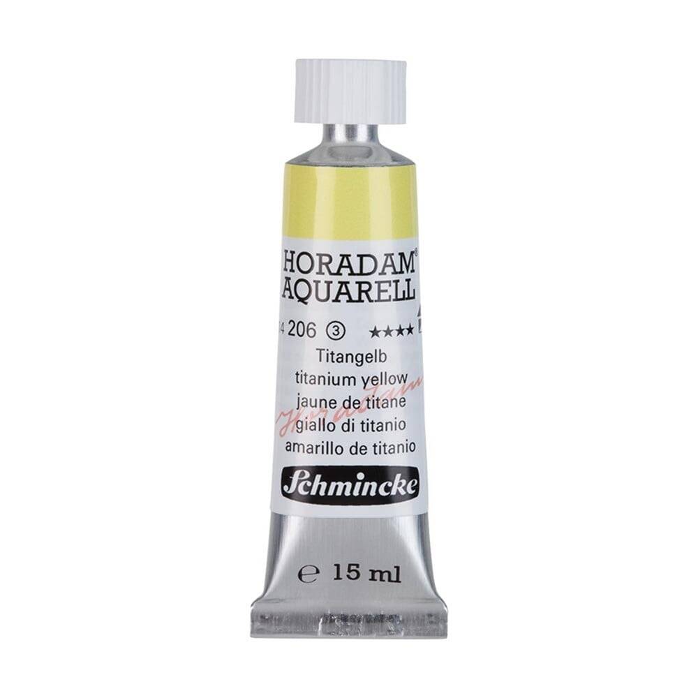 Schmincke Horadam Aquarell Artist Watercolor 15 ml Tube Series 3 206 Titanium Yellow