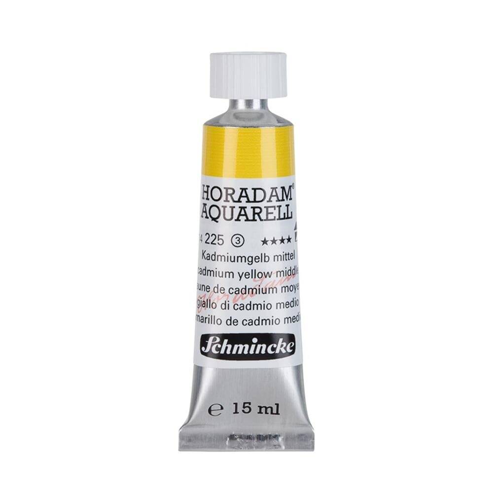 Schmincke Horadam Aquarell Artist Watercolor 15 ml Tube Series 3 225 Cadmium Yellow Middle